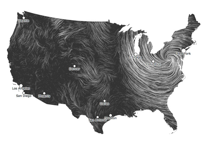 Gorgeous Wind Map