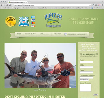 Web Design & Development for Fishing Charters